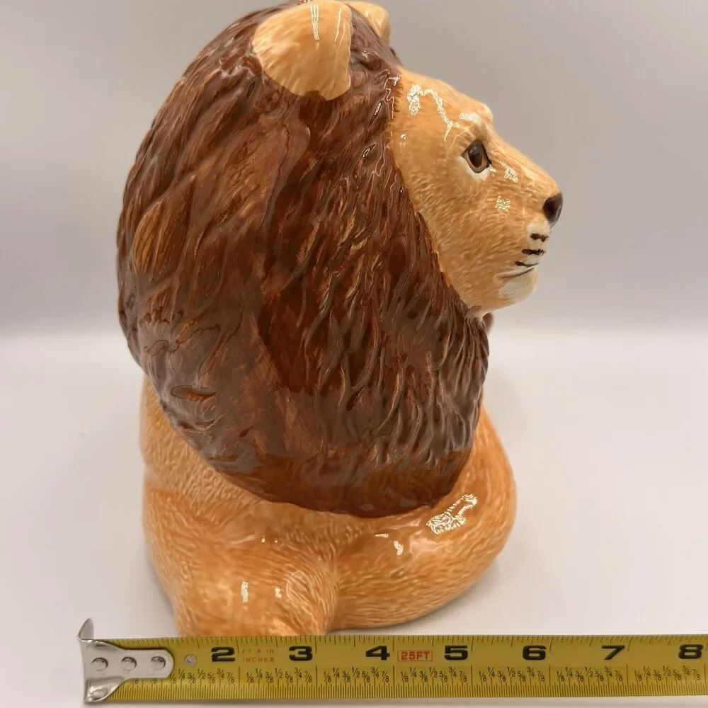 Vintage 1991 Hearth & Home Lion Meerkat Cookie Jar Serengeti Safari Jungle Rare